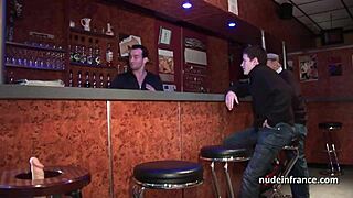 Young French Babes Banged and Sodomized in Night Club 4some with Voyeur