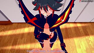ryuko matoi from kill la kill fucking hard in pov fantasy anime