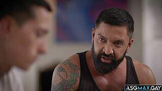 Stepdad Dominic Pacifico enjoys hot bareback sex with stepson Nicholas Adams 😏