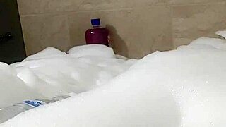 cyno enjoys solo fun in bubble bath