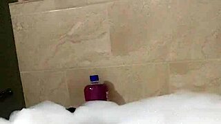 cyno enjoys solo fun in bubble bath