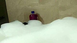 cyno enjoys solo fun in bubble bath