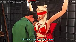 Did our lovely night with stepsister turn into rough doggystyle fucking her tight pussy in Sims 4?