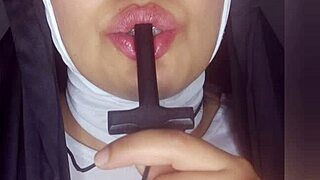 I watched sor rita masturbate with her dildo until dripping.