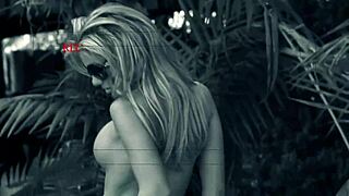 Blonde chick aubrey addams blows a guys cock and rides it like a pro poolside 😏