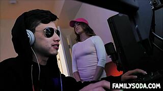 Gamer Stepbro And Stepsis Hang Out In A Taboo Group Setting