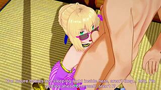 Saber Performs Buttsex Magic in 3D Anime Hentai Scene