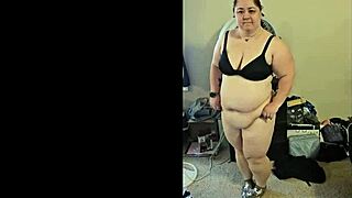 BBW Shakes It Hard to Milkshake with Ripped Clothes in Wild Striptease