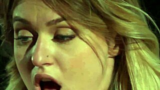 Hey! Busty office babe gets cum on huge tits!