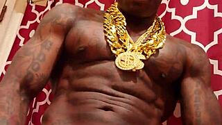 Hallelujah Johnson Worships Huge Hairy Big Black Cock While Jerking Off Solo.