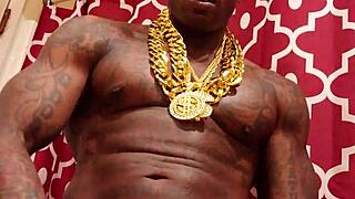 Hallelujah Johnson Worships Huge Hairy Big Black Cock While Jerking Off Solo.