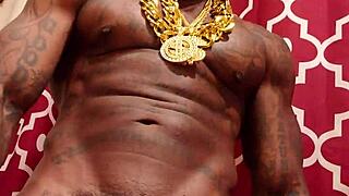 Hallelujah Johnson Worships Huge Hairy Big Black Cock While Jerking Off Solo.