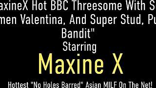 Maxine X's big ass cougar deepthroats BBC in doggystyle with curvy Asian milf