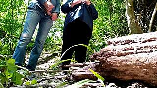 Sexy Fat Stranger Helped Me Cum Outdoors