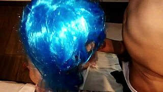 Watch me suck and choke on this huge cock, papi!