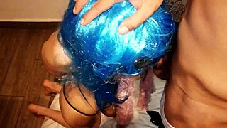 Watch me suck and choke on this huge cock, papi!