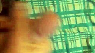 young twink’s evening solo play and cum in bedroom after gay clips