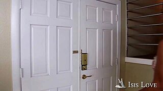 How does naughty neighbor Isis Love get slammed on the couch?