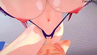 rias gremory asks for sex in bathroom bikini hs dxd ntr madness