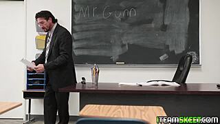 Jade Amber Blows Her Teacher's Monster Cock