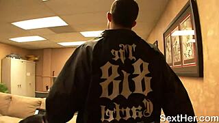 Madison ivy gives blowjob to large cock