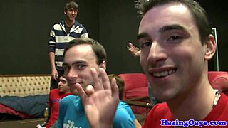 Whoa! Twinks in Dorm Hazing Spill Cum Everywhere!