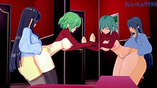 Hikage and Ikaruga in Intense Play from Senran Kagura Hentai