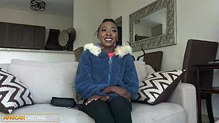 slutty black college babe craves rough cowgirl fucking after deepthroat