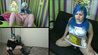 Watch me stroke it hard in this wild compilation, Kyra Hellfire!