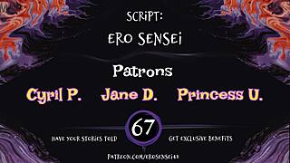 Coworker gets frisky with erotic audio in pov.