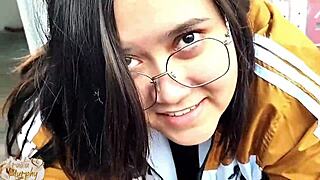 i got caught fucking doggystyle on the balcony with my latina neighbor watching.