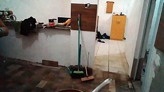 Blonde milf stella still shows big tits in kitchen