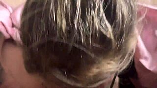 Blonde Blows Tattooed Dealer In Dark Alley Until Cum