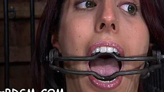 Bizarre bdsm blowjob and masturbation for hotty slave in hardcore fetish
