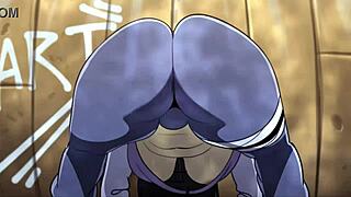 Anime girls deliver intense assjob twerking blowjob compilation