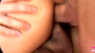 a brunette in black leather outfit gets double penetrated by handsome guys in the garden