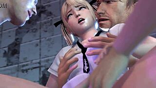 3D animated petite woman enjoys sex in 3D animation