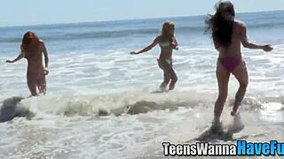 Threeway Teen 18+s Get Facialized