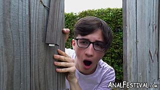 Mesmerizing rharri rhound catches voyeur for anal, bent over in doggystyle with big cock.