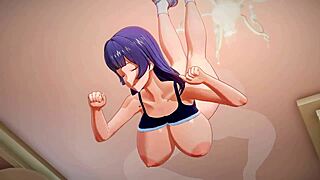 Moaning aki nijou bounces her big tits during oral and sex