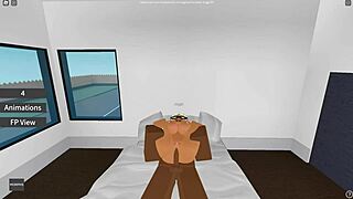 Amateur blonde rides big black cock in first time roblox scene