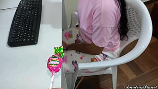 Innocent girl can't resist sucking my cock after I trick her!