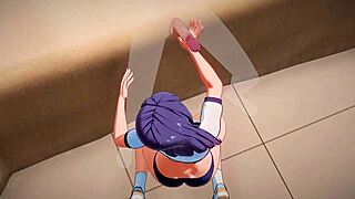 Moaning aki nijou bounces her big tits during oral and sex