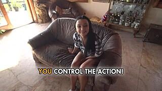 Daphne Klyde shows perfect ass in hardcore pov blowjob action.