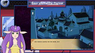 Avatar trainer gets blowjob from guard