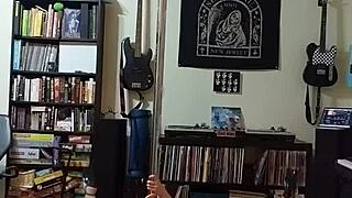 Black Skirt and Heels Striptease by Sexy Milf with Natural Boobs