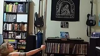 Black Skirt and Heels Striptease by Sexy Milf with Natural Boobs