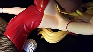 cumming on lucy bunny figures in this anime hentai