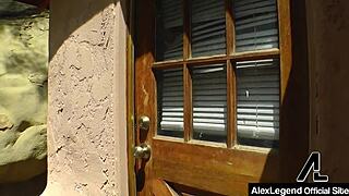 jodi taylor gets nailed by alex legend in the backyard garden