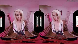 Spider Gwen in VR cosplay blows my mind with her mouth and pussy